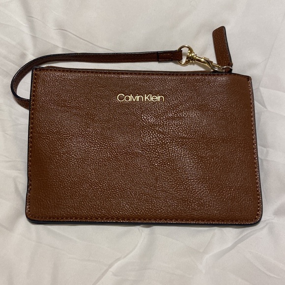 Calvin Klein Handbags - Calvin Klein Brown Leather Wristlet or Wallet